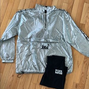 Pink room hoodie sz M/L leggings L